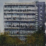 "Tracks and flats" Mixed media A painting by Rory Browne