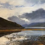 "Light and clouds. Otter Haven. Skye" A painting by Rory Browne