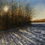 "Light and shadows. Snow." Oil 20 x20 A painting by Rory Browne