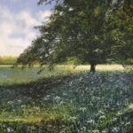 "Light behind the chestnut tree." A painting by Rory Browne