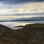 "Light. Brothers point. Skye." Oil 15 x 15 A painting by Rory Browne