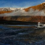 "Footsteps and journeys. Corran Ferry" An Oil painting by Rory Browne